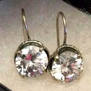 RARE Silpada Vintage STUNNING     Sterling Silver CZ Center Stage Earrings